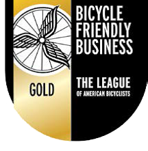 Graphic of bicycle friendly business.